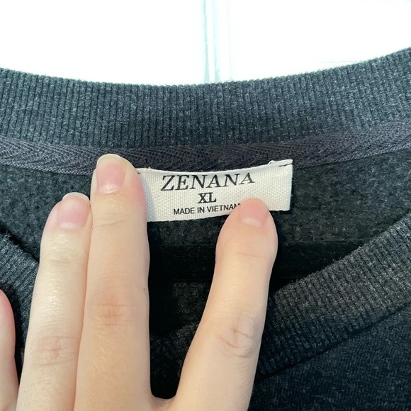 Zenana Teagan Relaxed Fit Pullover Sweater with pockets - Picture 3 of 4